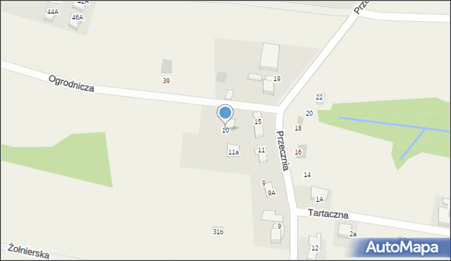 Pisarzowice, Ogrodnicza, 10, mapa Pisarzowice