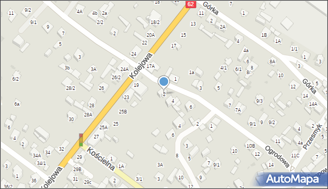 Płock, Ogrodowa, 2, mapa Płock