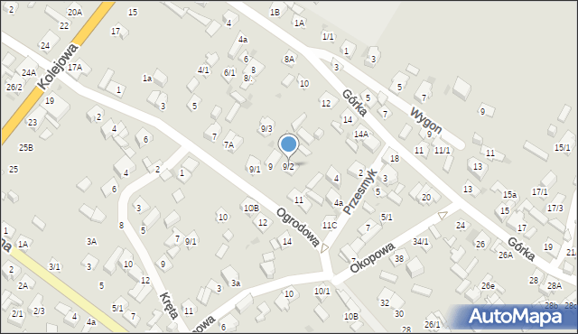 Płock, Ogrodowa, 9/2, mapa Płock