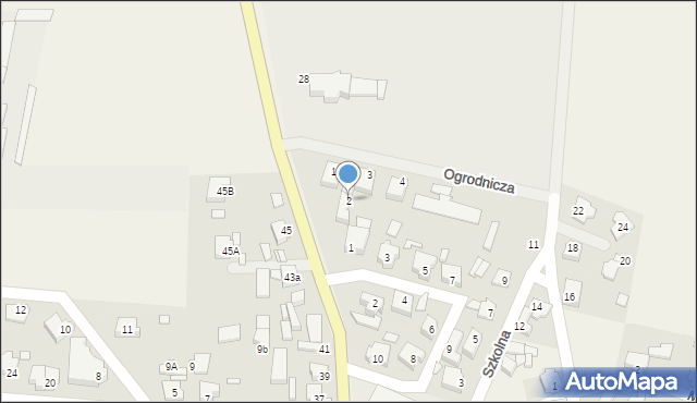 Płoty, Ogrodnicza, 2, mapa Płoty