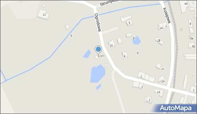 Płoty, Ogrodowa, 7, mapa Płoty