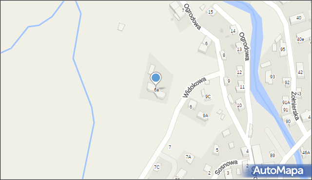 Podgórzyn, Ogrodowa, 6a, mapa Podgórzyn