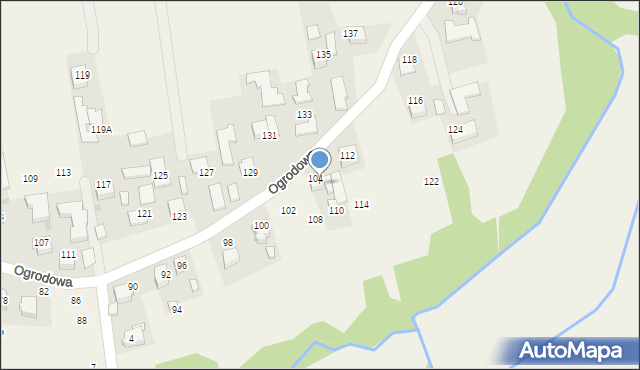 Polanka Wielka, Ogrodowa, 106, mapa Polanka Wielka