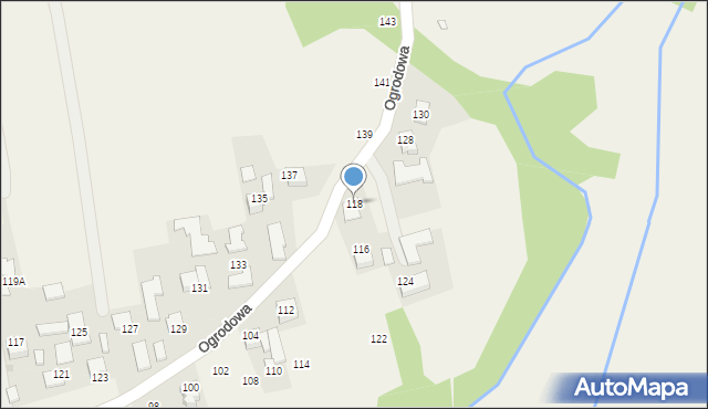 Polanka Wielka, Ogrodowa, 118, mapa Polanka Wielka