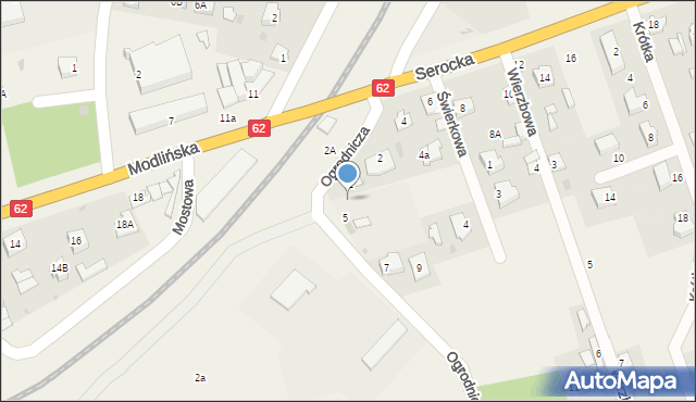 Pomiechówek, Ogrodnicza, 3, mapa Pomiechówek