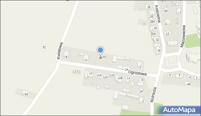 Pomiechowo, Ogrodowa, 2B, mapa Pomiechowo