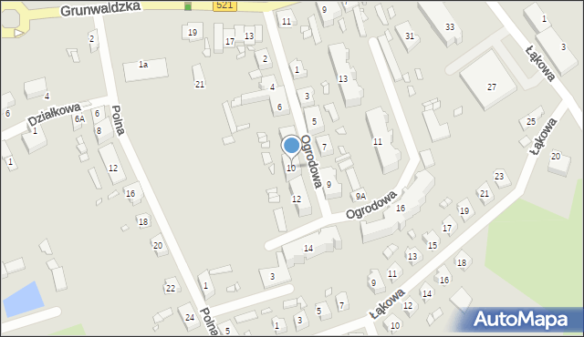 Prabuty, Ogrodowa, 10, mapa Prabuty