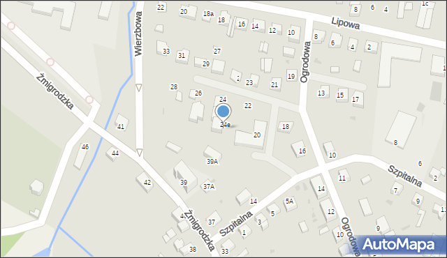 Prusice, Ogrodowa, 24f, mapa Prusice