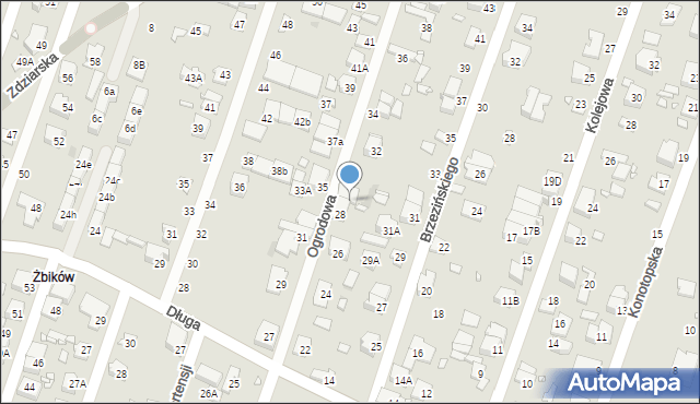 Pruszków, Ogrodowa, 30, mapa Pruszków