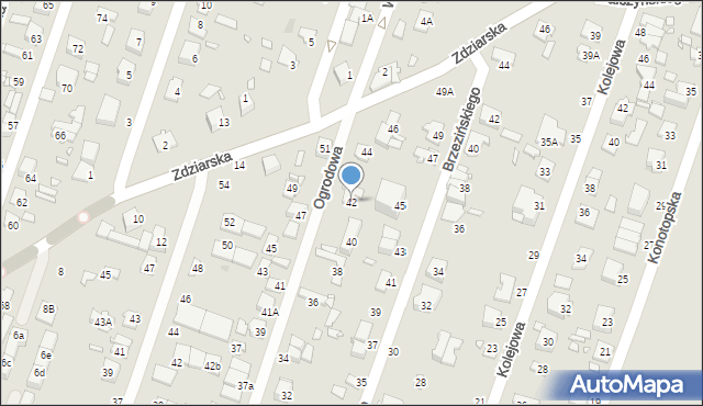 Pruszków, Ogrodowa, 42, mapa Pruszków