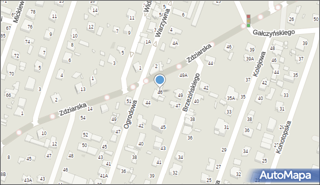 Pruszków, Ogrodowa, 46, mapa Pruszków