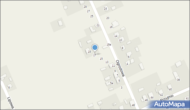 Przyjmo, Ogrodowa, 17, mapa Przyjmo