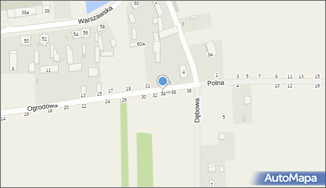 Psucin, Ogrodowa, 34, mapa Psucin