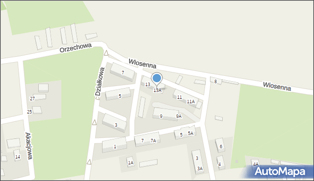 Pustków Żurawski, Ogrodowa, 13A, mapa Pustków Żurawski