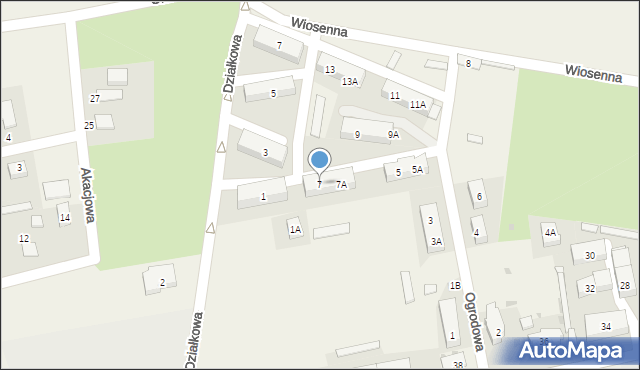 Pustków Żurawski, Ogrodowa, 7, mapa Pustków Żurawski