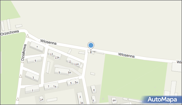 Pustków Żurawski, Ogrodowa, 8, mapa Pustków Żurawski