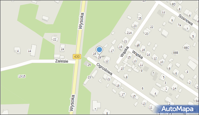 Puszczykowo, Ogrodowa, 14, mapa Puszczykowo