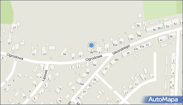 Pyskowice, Ogrodowa, 4a, mapa Pyskowice