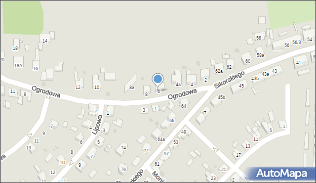 Pyskowice, Ogrodowa, 6, mapa Pyskowice