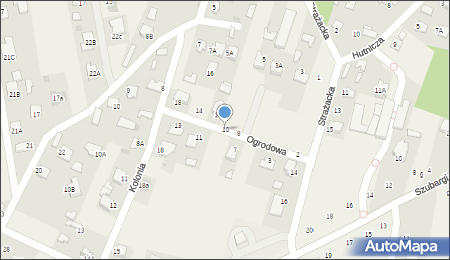 Pysznica, Ogrodowa, 10, mapa Pysznica