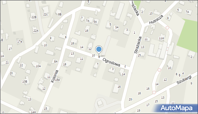 Pysznica, Ogrodowa, 8, mapa Pysznica