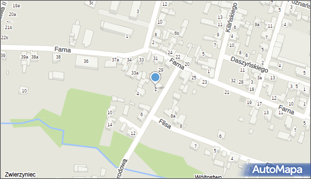 Pyzdry, Ogrodowa, 2, mapa Pyzdry