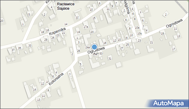 Racławice Śląskie, Ogrodowa, 35a, mapa Racławice Śląskie