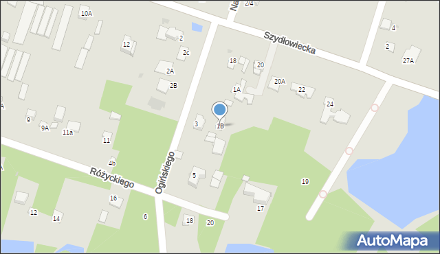 Radom, Ogińskiego Michała Kleofasa, 1B, mapa Radomia