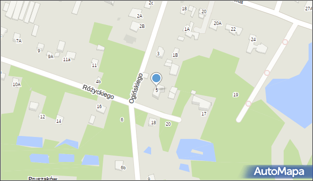 Radom, Ogińskiego Michała Kleofasa, 5, mapa Radomia