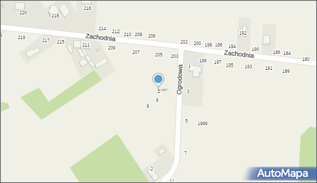 Radostków, Ogrodowa, 2, mapa Radostków