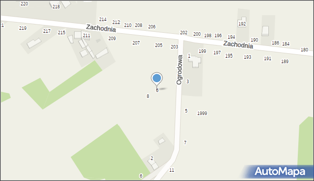 Radostków, Ogrodowa, 6, mapa Radostków