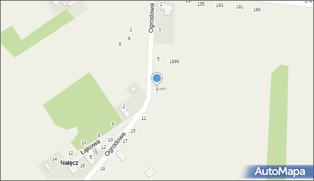 Radostków, Ogrodowa, 7, mapa Radostków