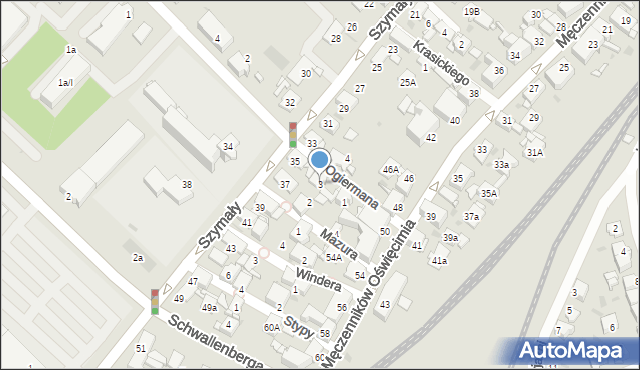 Radzionków, Ogiermana, 3, mapa Radzionków