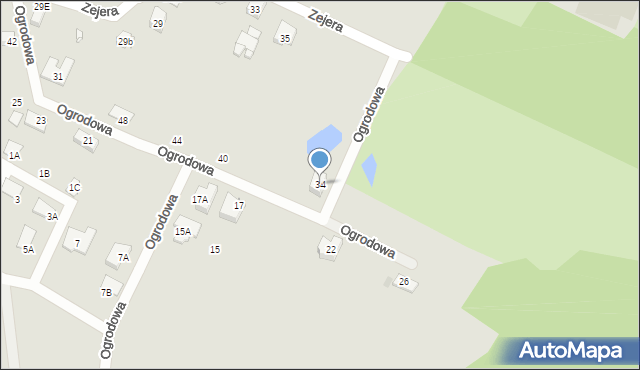 Radzionków, Ogrodowa, 34, mapa Radzionków