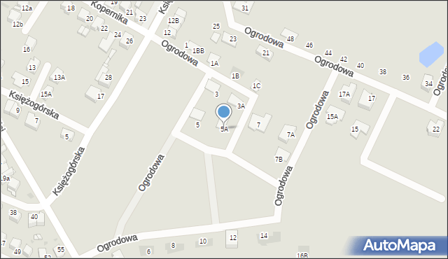 Radzionków, Ogrodowa, 5A, mapa Radzionków