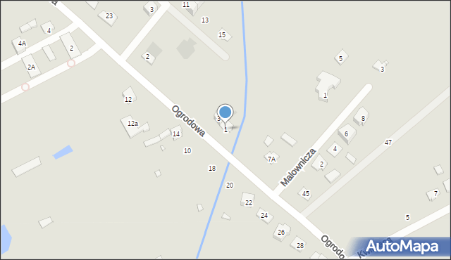 Radzymin, Ogrodowa, 1, mapa Radzymin