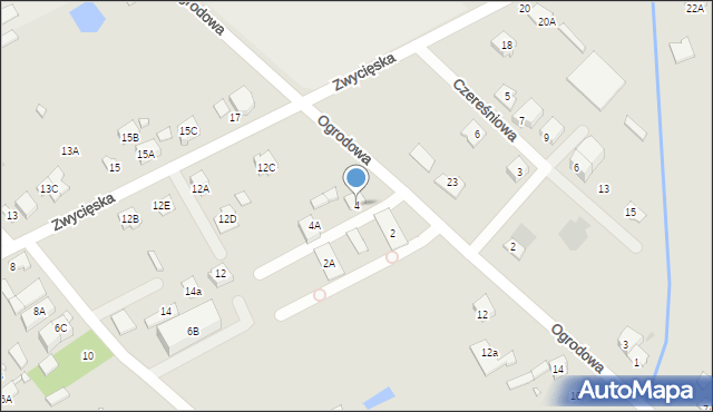 Radzymin, Ogrodowa, 4, mapa Radzymin