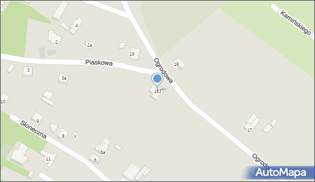 Rakoniewice, Ogrodowa, 16J, mapa Rakoniewice