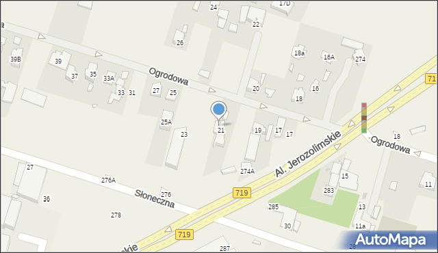 Reguły, Ogrodowa, 21A, mapa Reguły