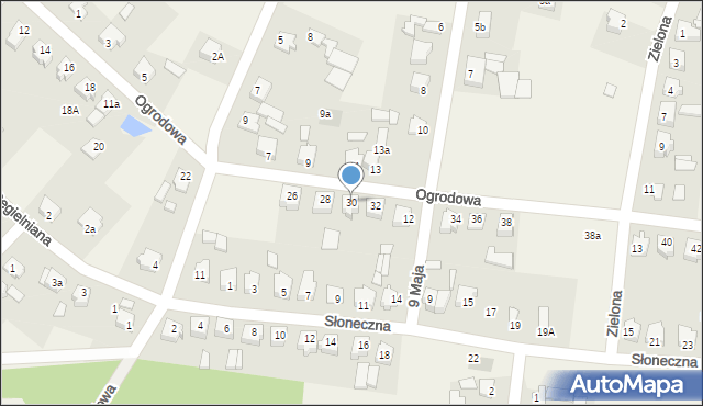 Rogów, Ogrodowa, 30, mapa Rogów