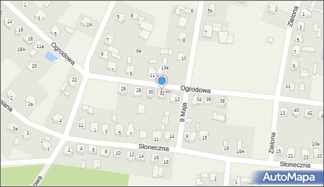 Rogów, Ogrodowa, 32, mapa Rogów