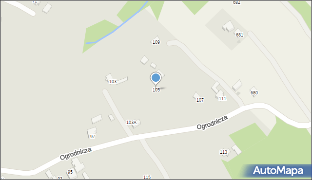 Ropczyce, Ogrodnicza, 105, mapa Ropczyce