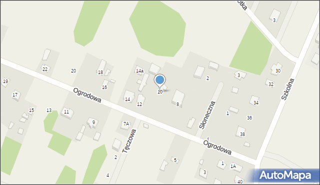 Ruda, Ogrodowa, 10, mapa Ruda