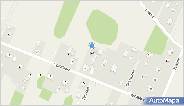 Ruda, Ogrodowa, 14a, mapa Ruda