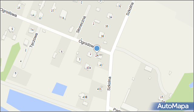 Ruda, Ogrodowa, 1A, mapa Ruda