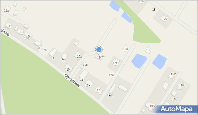 Rudno, Ogrodowa, 11c, mapa Rudno