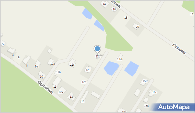 Rudno, Ogrodowa, 12d, mapa Rudno