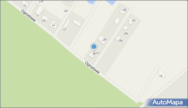Rudno, Ogrodowa, 15, mapa Rudno