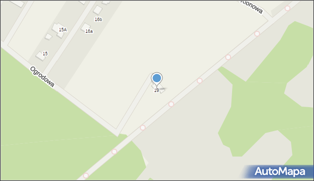 Rudno, Ogrodowa, 19, mapa Rudno