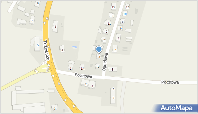 Rudno, Ogrodowa, 3, mapa Rudno